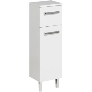 Pelipal Quickset 312 Bad-Hängeschrank, 25 cm breit, weiß glänzend, mit Schublade und Tür.