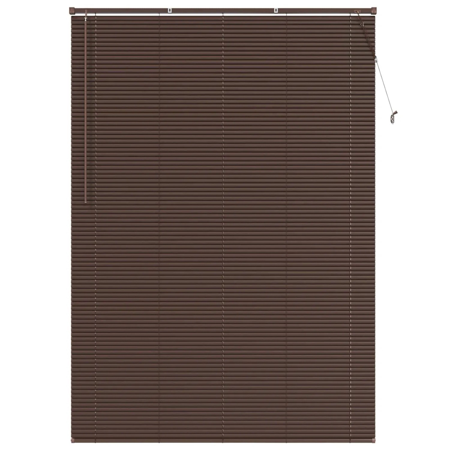 vidaXL Venetianer Jalousie Dunkelbraun mit Muster 213 x 160 cm PVC 42003809
