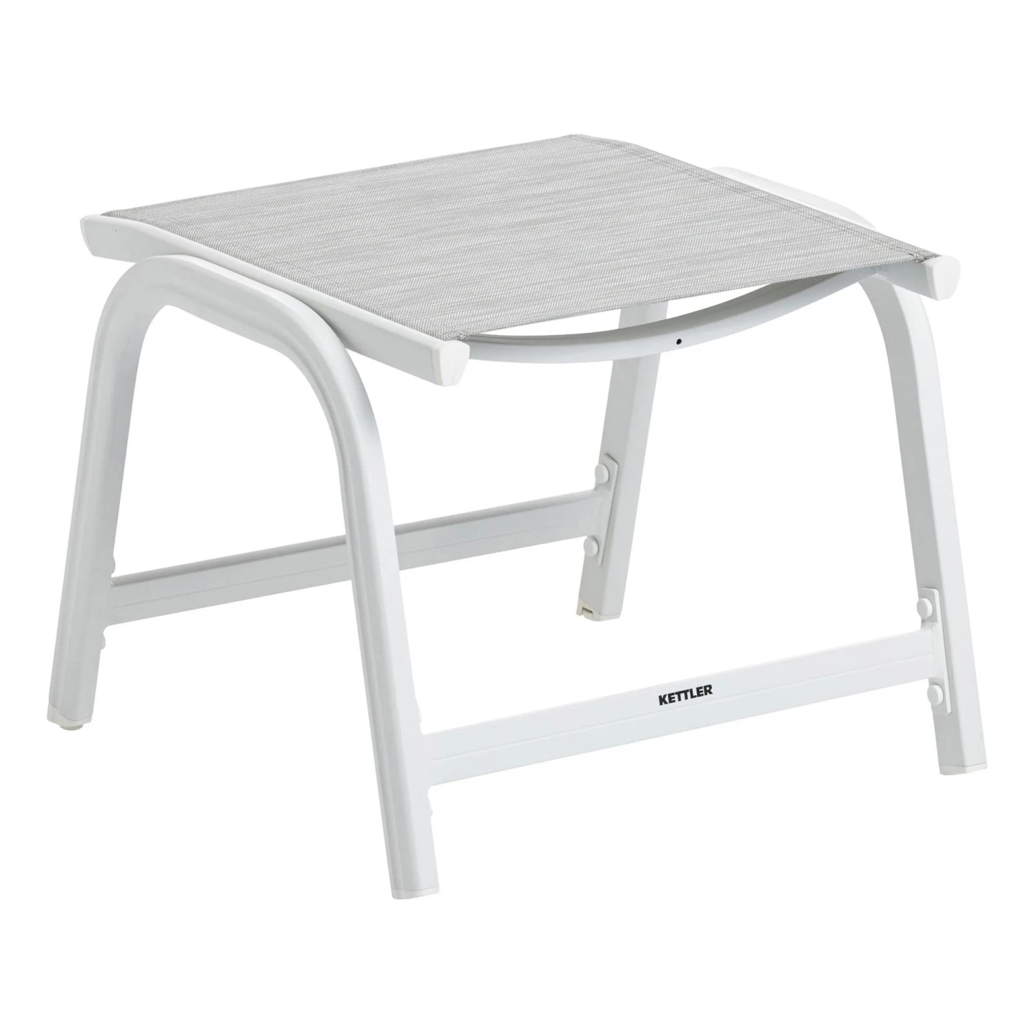 Kettler Hocker Basic Plus Weiß-Hellgrau