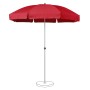 Suncomfort Marktschirm in Rot/Weinrot mit Handöffner. Sonnenschirm für Garten und Balkon.
