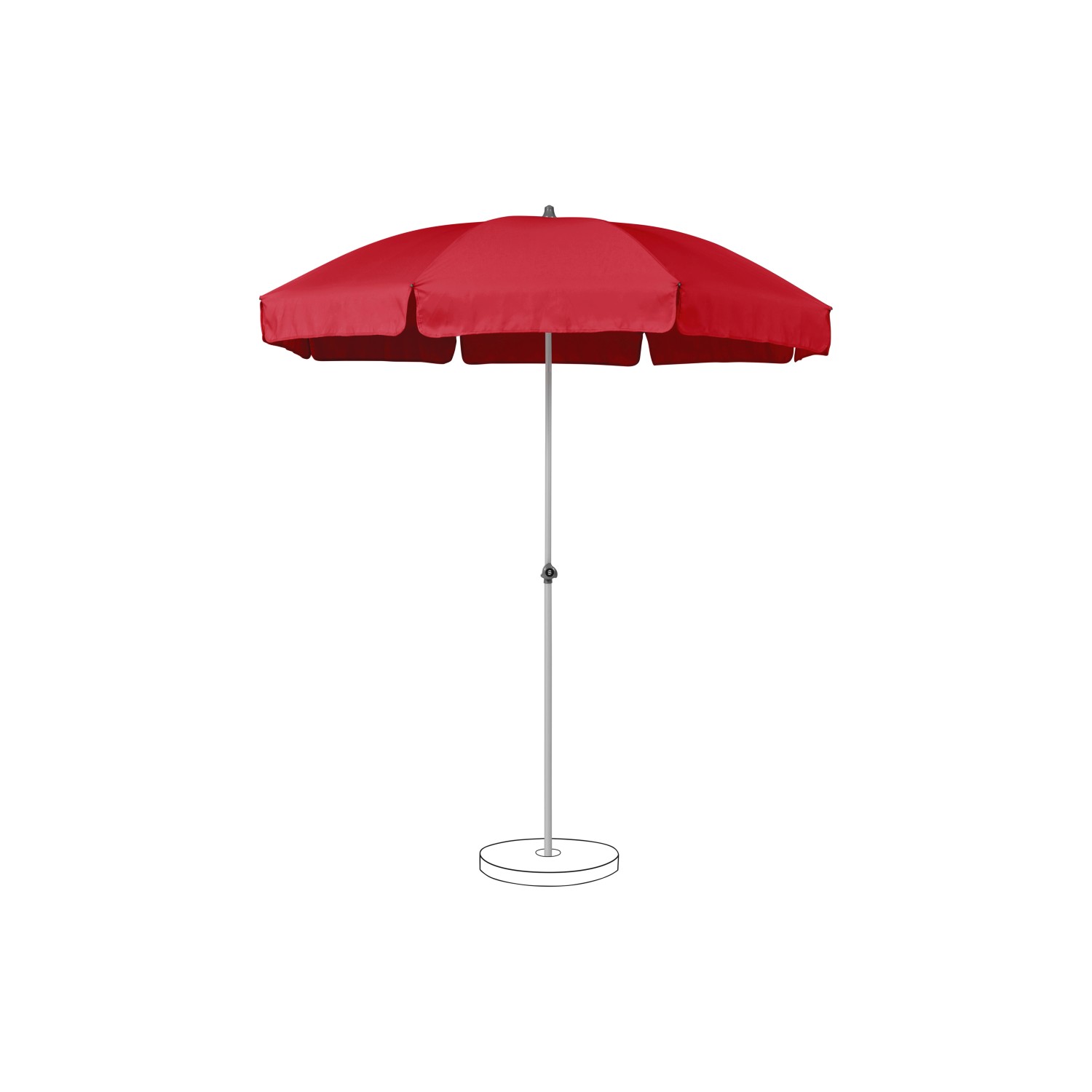 Suncomfort by Glatz Marktschirm Rot Mit Weinrot mit Handöffner günstig online kaufen