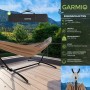 Garmio Hängematte Venedig braun mit Gestell und Tragetasche. Wetterfeste Outdoor Hängematte.