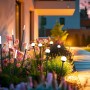 Reality LED-Stehleuchten-Set Scoop, 3er-Set, schwarz, für Garten und Wege.