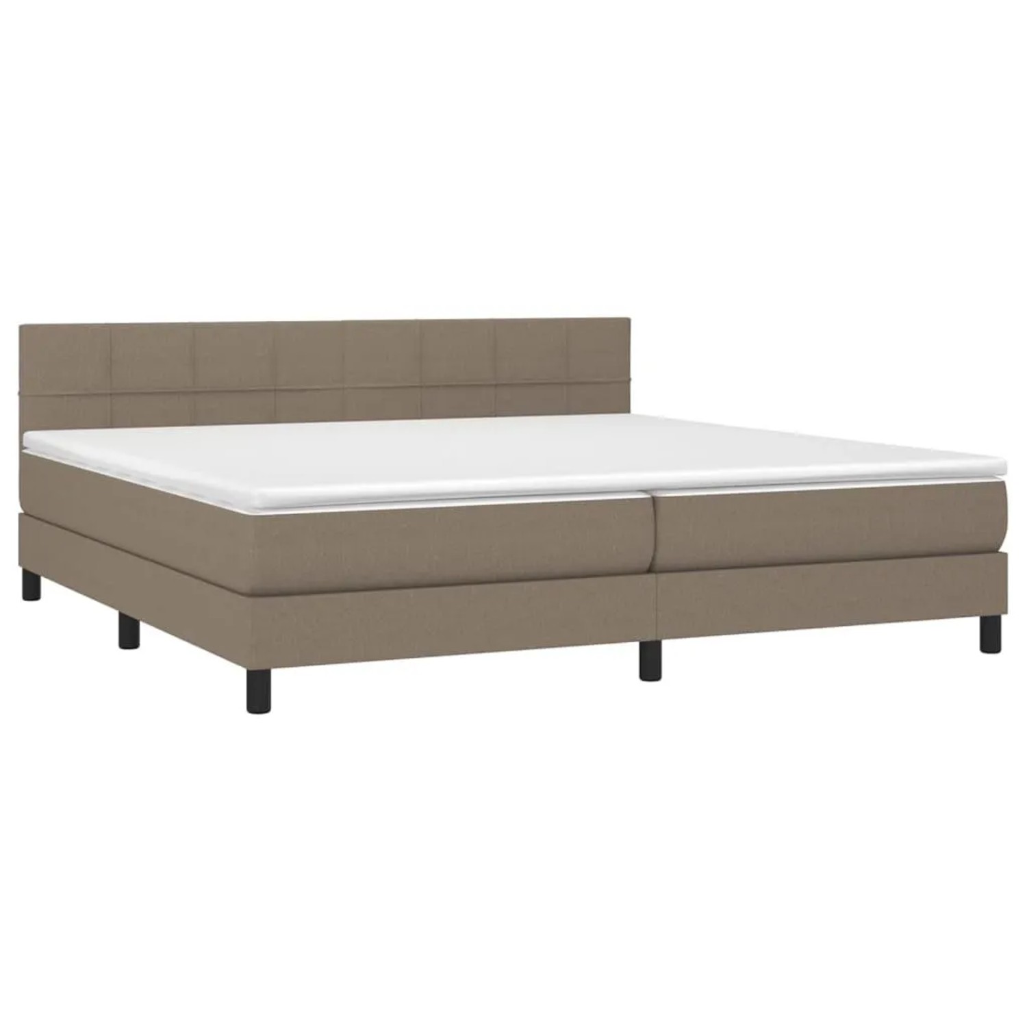 vidaXL Boxspringbett mit Matratze Taupe 200x200 cm Stoff 3140085 günstig online kaufen
