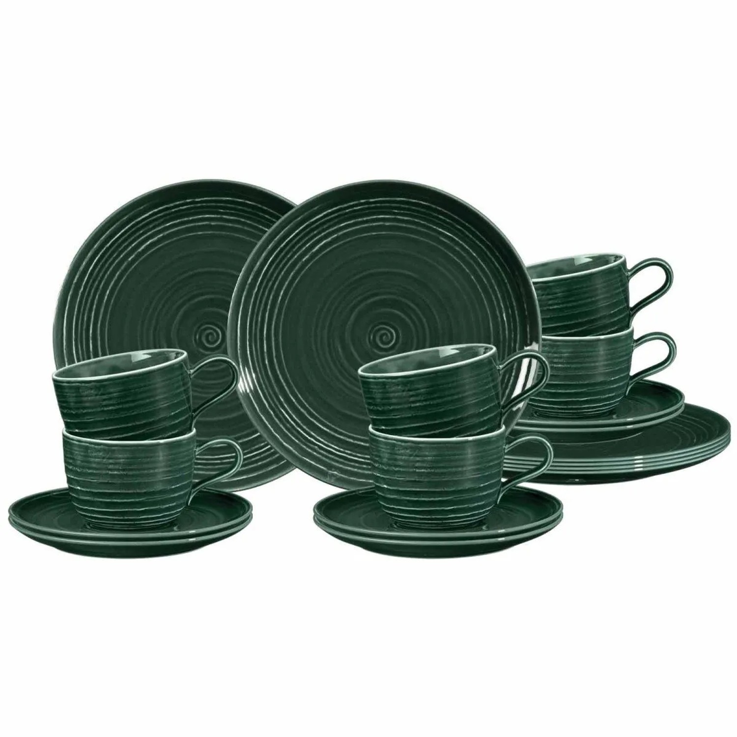 Seltmann Weiden Terra Kaffeeservice 18-teilig Moosgrün