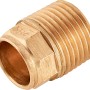 Löt-Übergangsnippel aus Rotguss, 15 mm x 21 mm (R 1/2), für Kupferrohre.