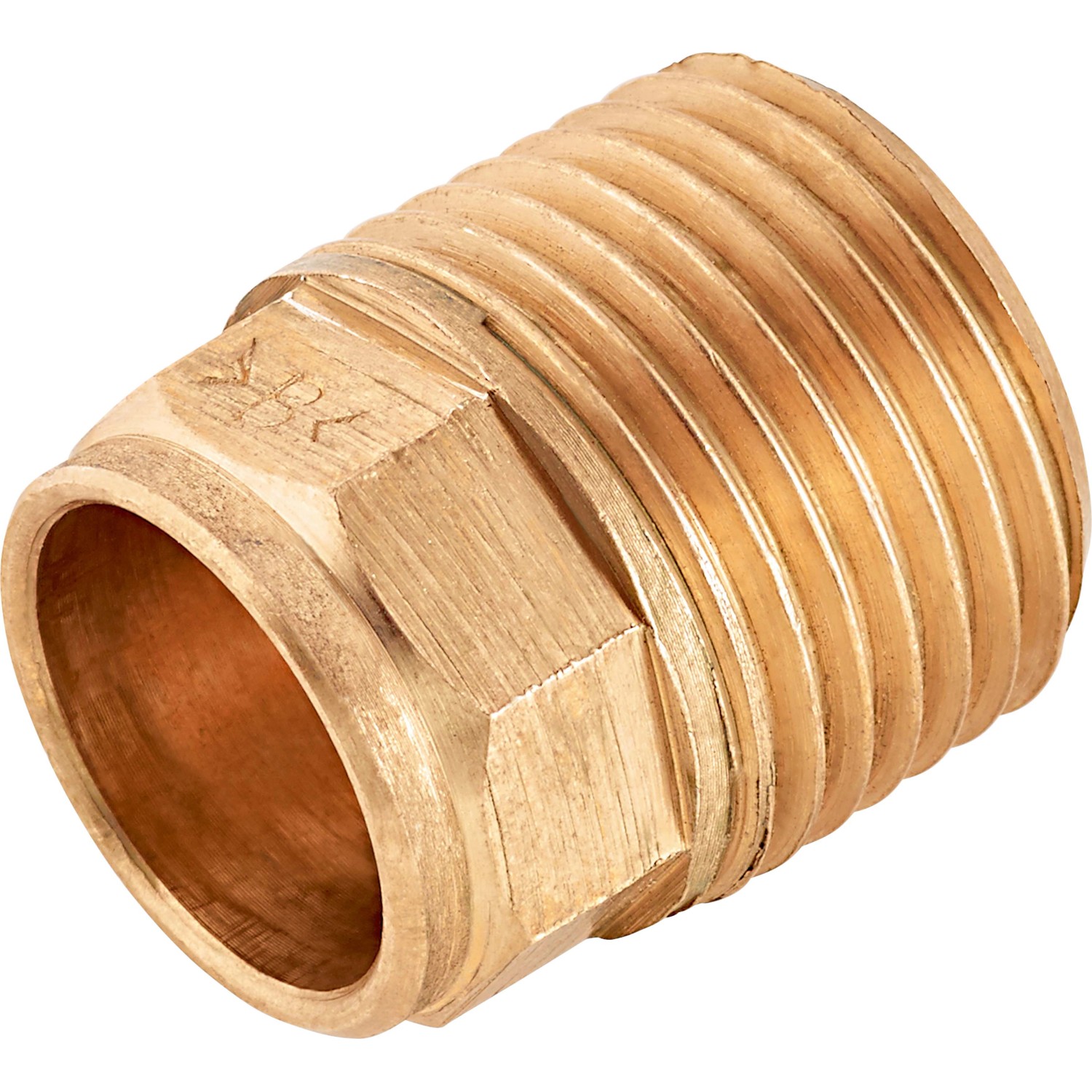 Löt-Übergangsnippel Ø 15 mm x 21 mm (R 1/2) Rotguss