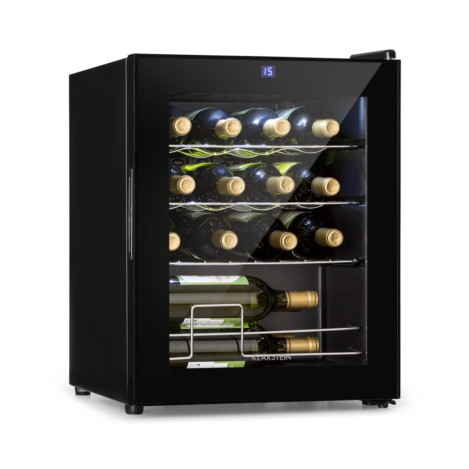 Klarstein Shiraz 16 Uno Weinkühlschrank 42 L Touch-Bedienfeld 131 W 5-18°C günstig online kaufen