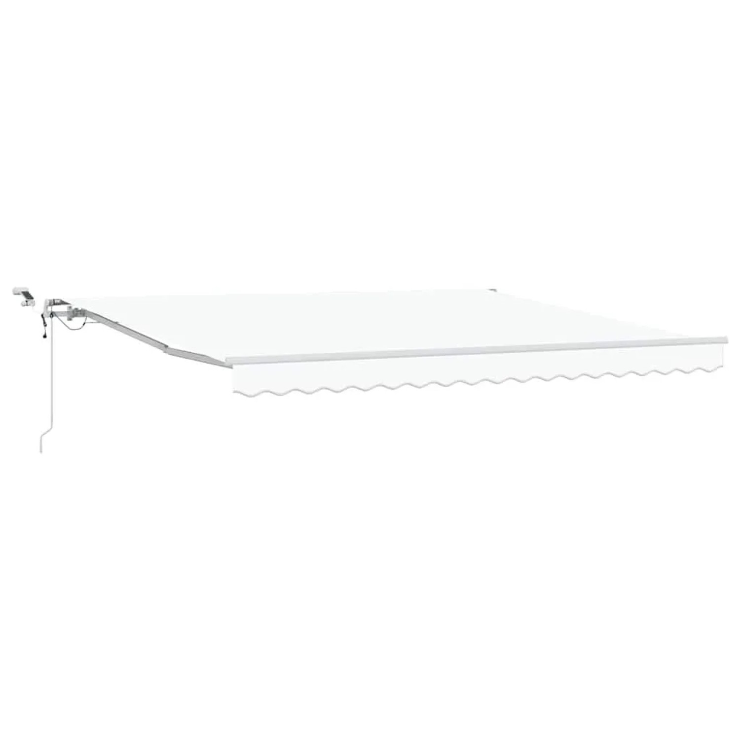 vidaXL Einziehbare Markise Weiß 400 x 350 cm Polyester und Metall 3330794