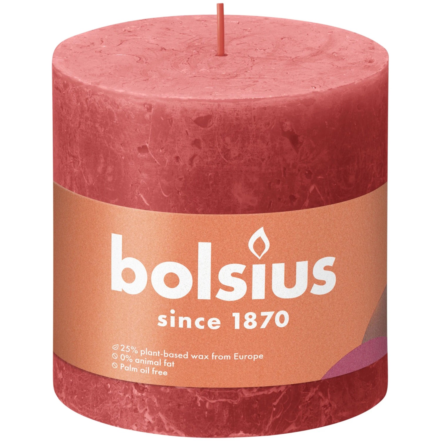 Bolsius Rustik-Kerze Shine 100/100 mm Rosa Blüte