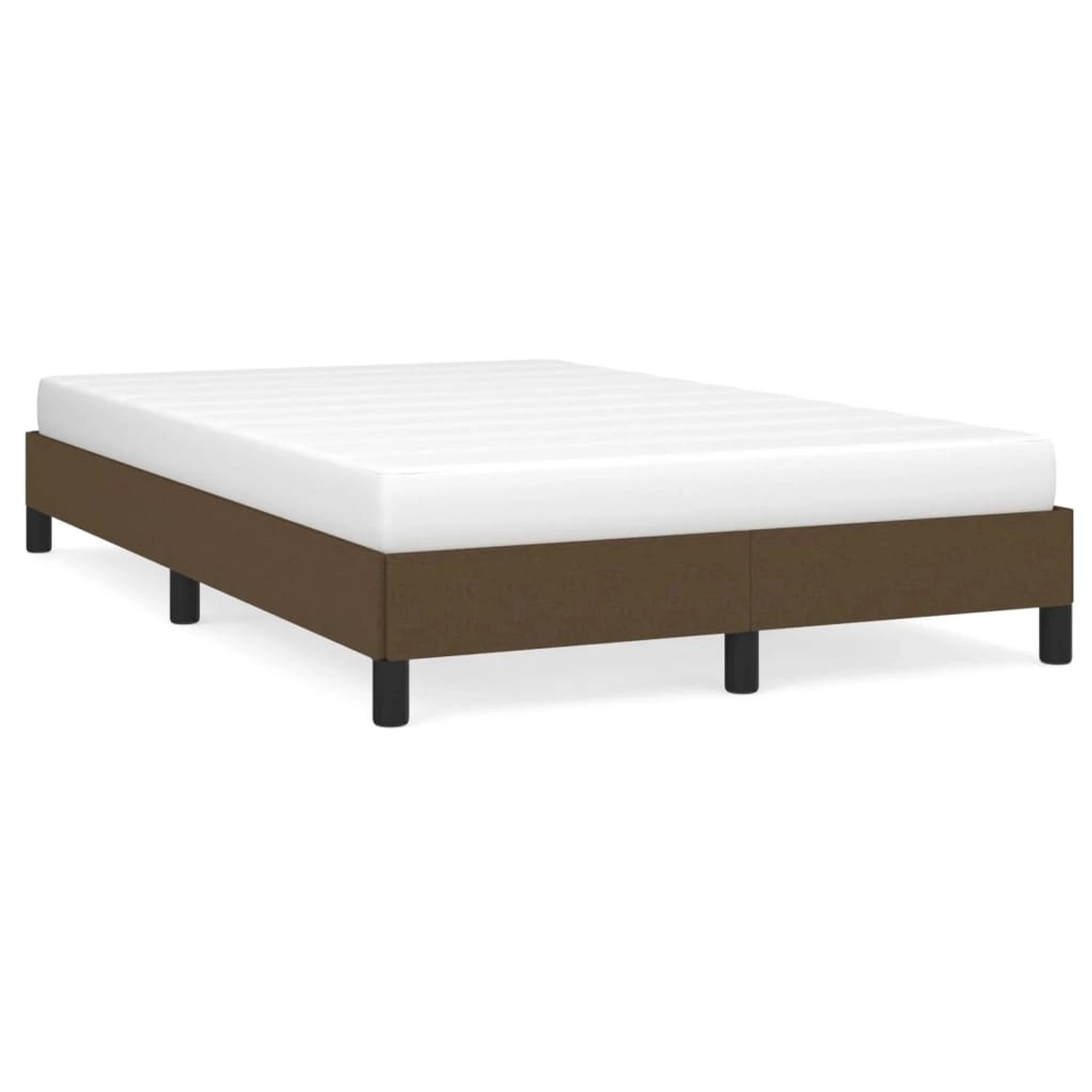 vidaXL Bettgestell ohne Matratze Dunkelbraun 120x190 cm Stoff 3269608 günstig online kaufen