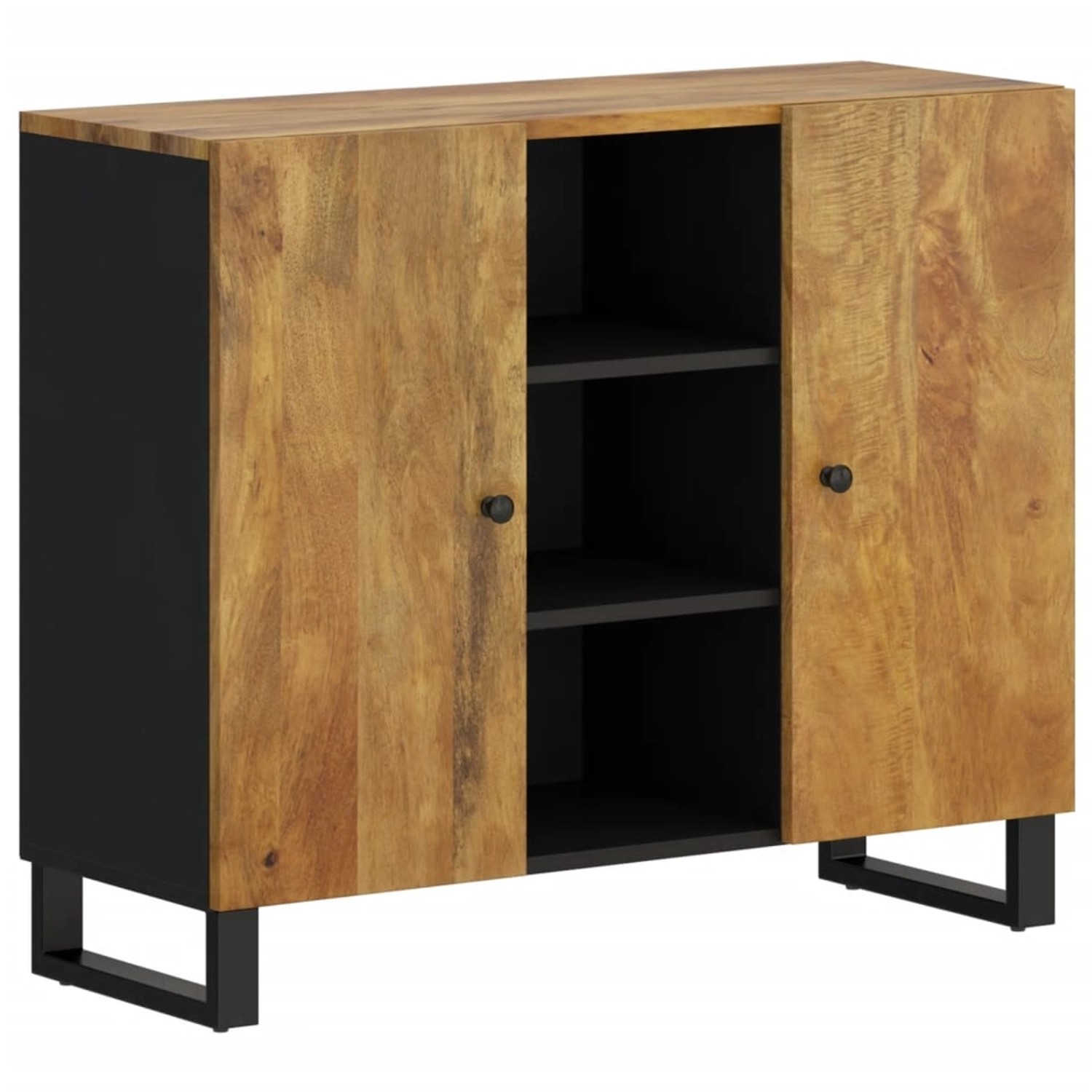 vidaXL Sideboard mit 2 Türen 90x33x75 cm Massivholz Mango 352928 günstig online kaufen