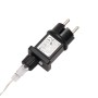 Schwarzer Netzadapter mit Eurostecker und weißem Timer-Knopf für vidaXL LED-Weihnachtsstern. Weihnachtsdekoration Zubehör.