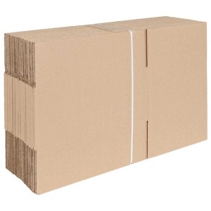 vidaXL Faltbox mit Speicher 50 Stk Natur 30 x 21,5 x 14 cm Karton 4106567
