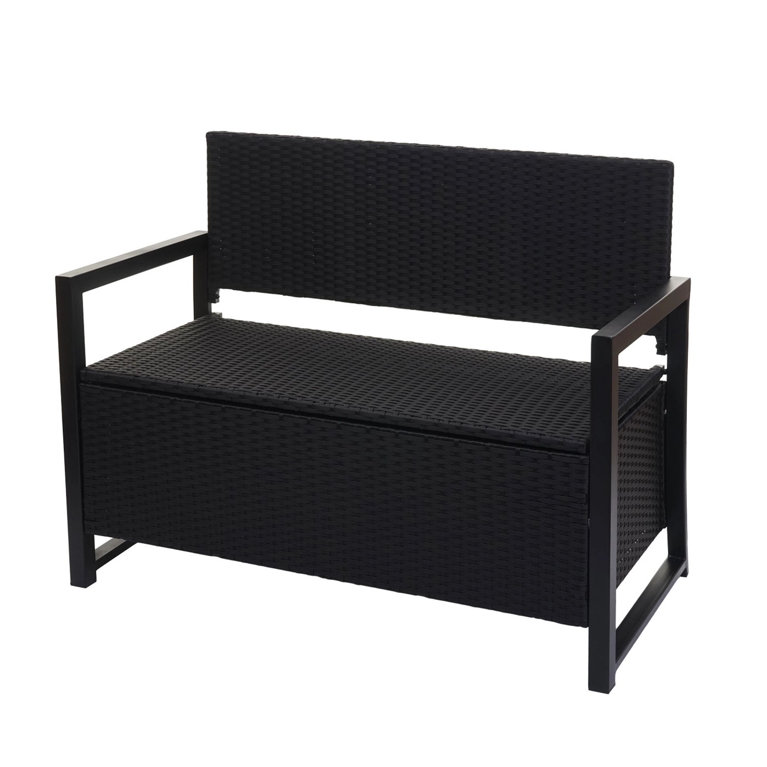 MCW Poly-Rattan 2er Sitzbank F39 anthrazit Kissen Schwarz kaufen 