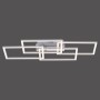 Moderne LED-Deckenleuchte Iven von Just Light, Stahl, 70x34,5 cm, warmweißes Licht.