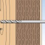 Illustration: Fischer Thermax 10/140 Dübel bei der Montage in gedämmter Fassade.