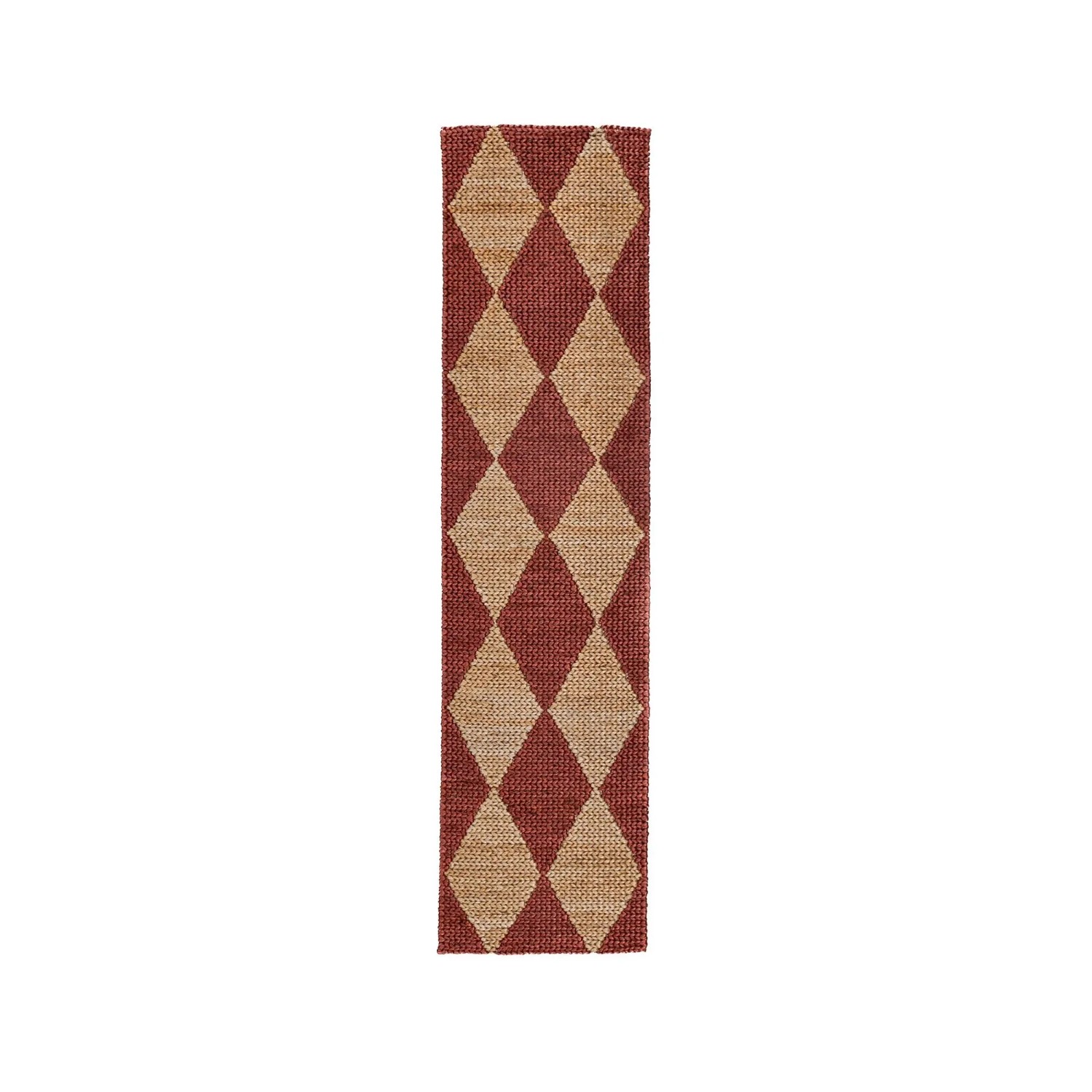Flair Rugs Kurzflorteppich Effie Jute 80 cm x 230 cm Terracotta