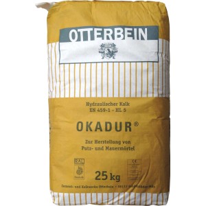 Sack hydraulischer Kalk HL5, 25 kg, von Otterbein, geeignet für Mörtel und Putz.