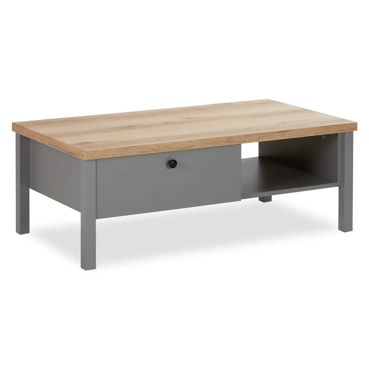 Homestyle4u Couchtisch Holz Grau Wohnzimmertisch Holztisch Sofatisch