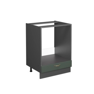 Vicco Herdumbauschrank Fame-Line in Grün-Gold/Anthrazit, 60 cm, ohne Arbeitsplatte. Küchenschrank mit Schublade.