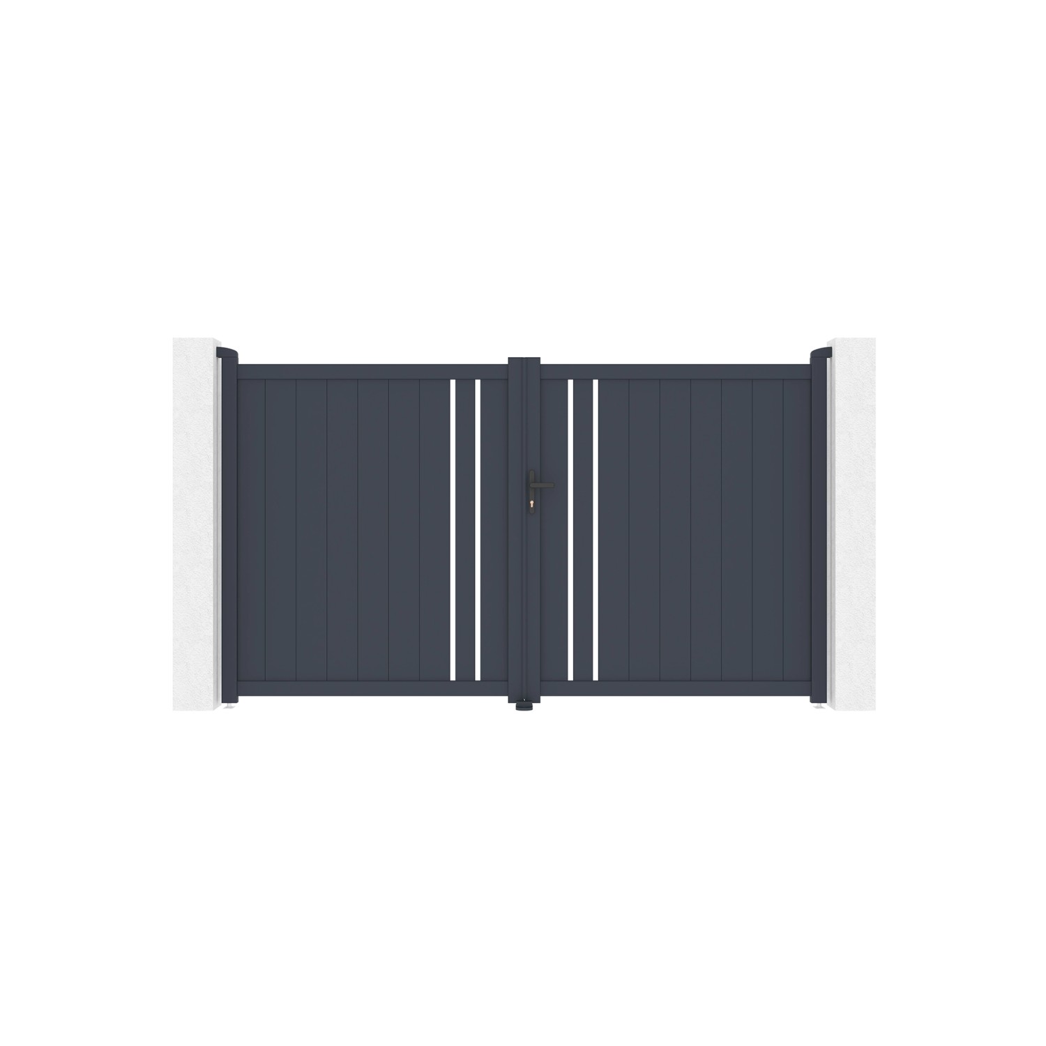 Casanoov Flügeltor 3M Giona H 180Cm Aluminium & 2 Eifel Pfosten 15X15Cm H 1 günstig online kaufen