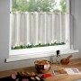 Neusser Collection Panneau Olivia, weiß-blauer Fenstervorhang mit floralem Muster, 45x135 cm.
