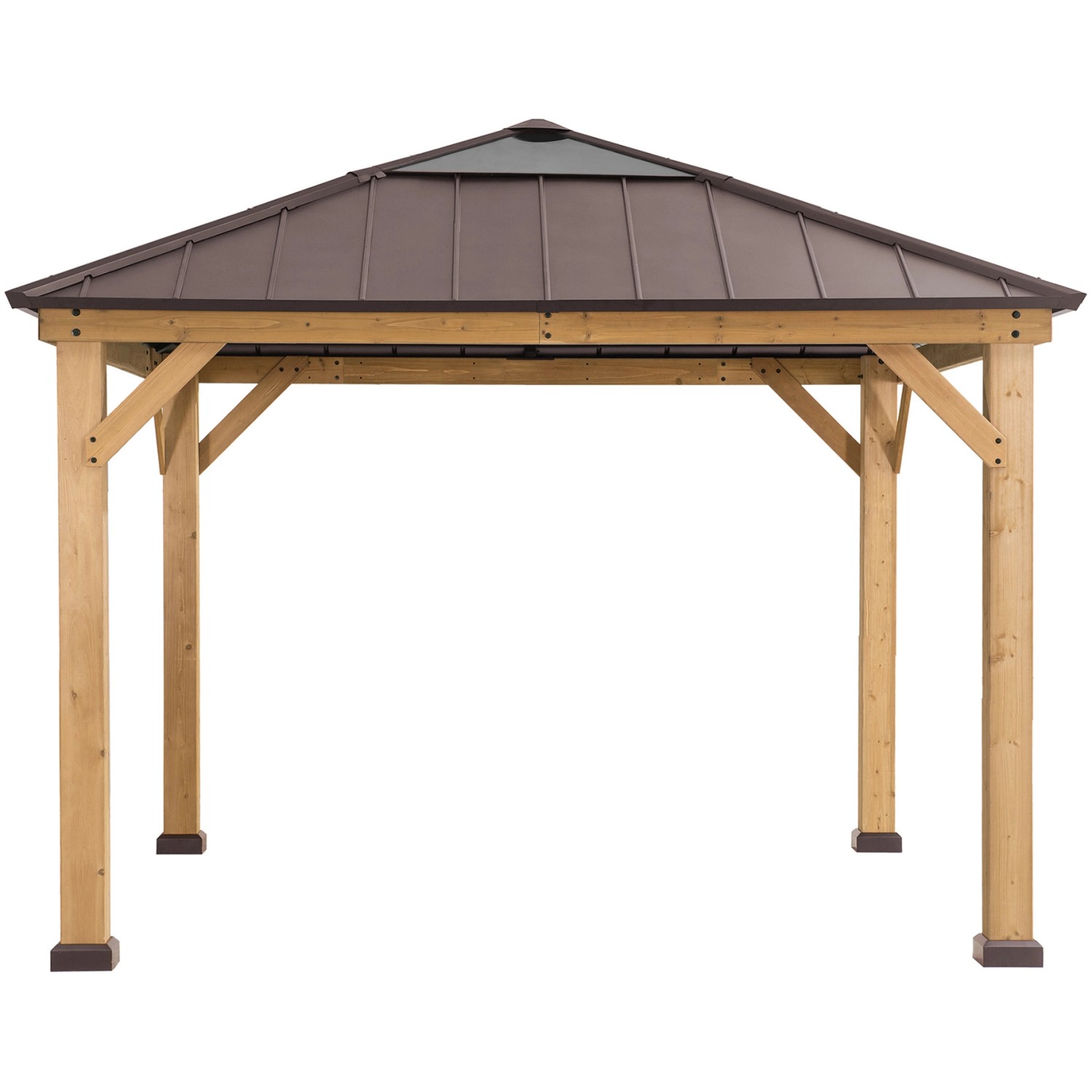 Sunjoy Gazebo Pirin Zedernholz 336 cm x 336 cm Braun günstig online kaufen