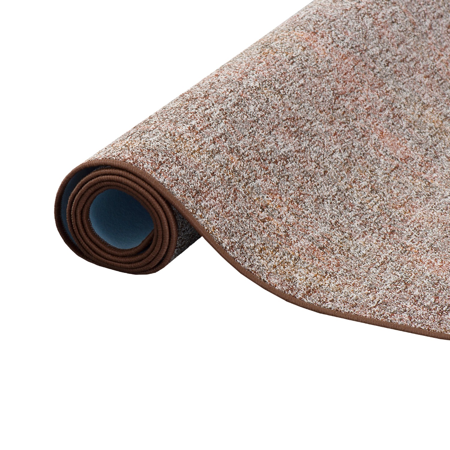 Gerollter, melierter, brauner Schlingenteppich Memory 200x300cm von Snapstyle.