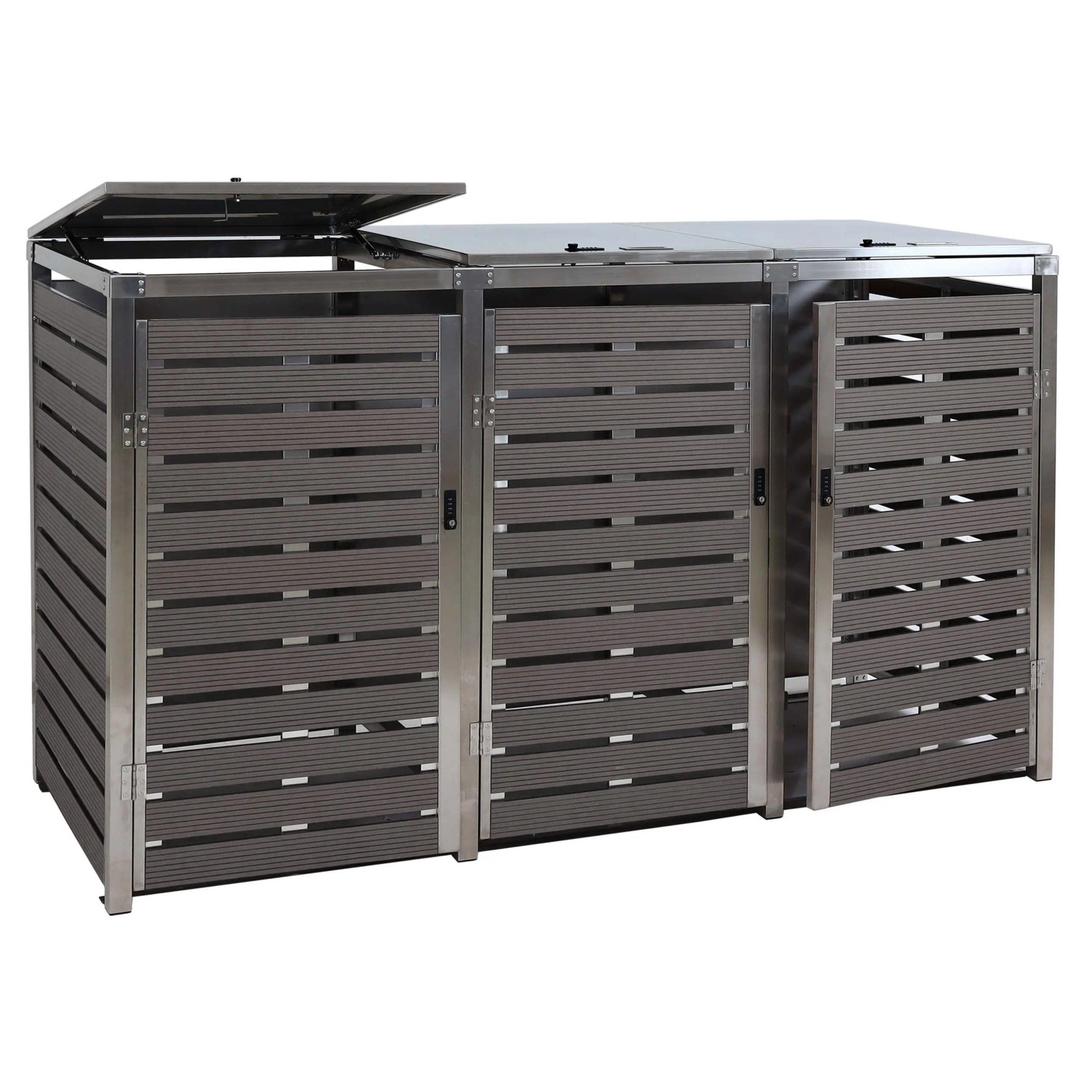 MCW Mülltonnenverkleidung K14 3er Anthrazit 120x200x85cm