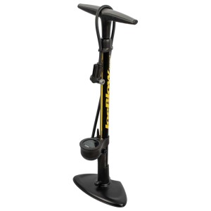 Topeak Joe Blow Sport Digital 2.0 Standpumpe, schwarz-gelb, mit digitalem Manometer für Fahrradreifen bis 11 bar.