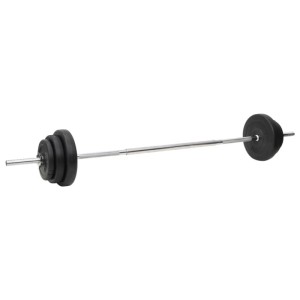 vidaXL Langhantel und Kurzhantel mit Gewichten 90 kg 3145029