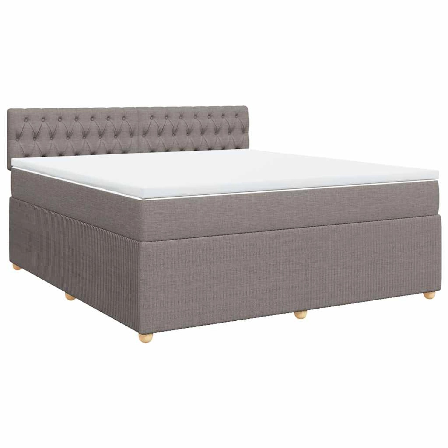 vidaXL Boxspringbett mit Matratze Taupe 180x200 cm Stoff 3287546 günstig online kaufen