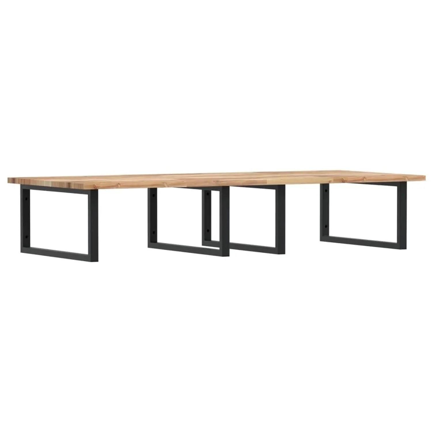 vidaXL Waschbeckenregal Wandmontage Stahl und Akazienholz 3302897