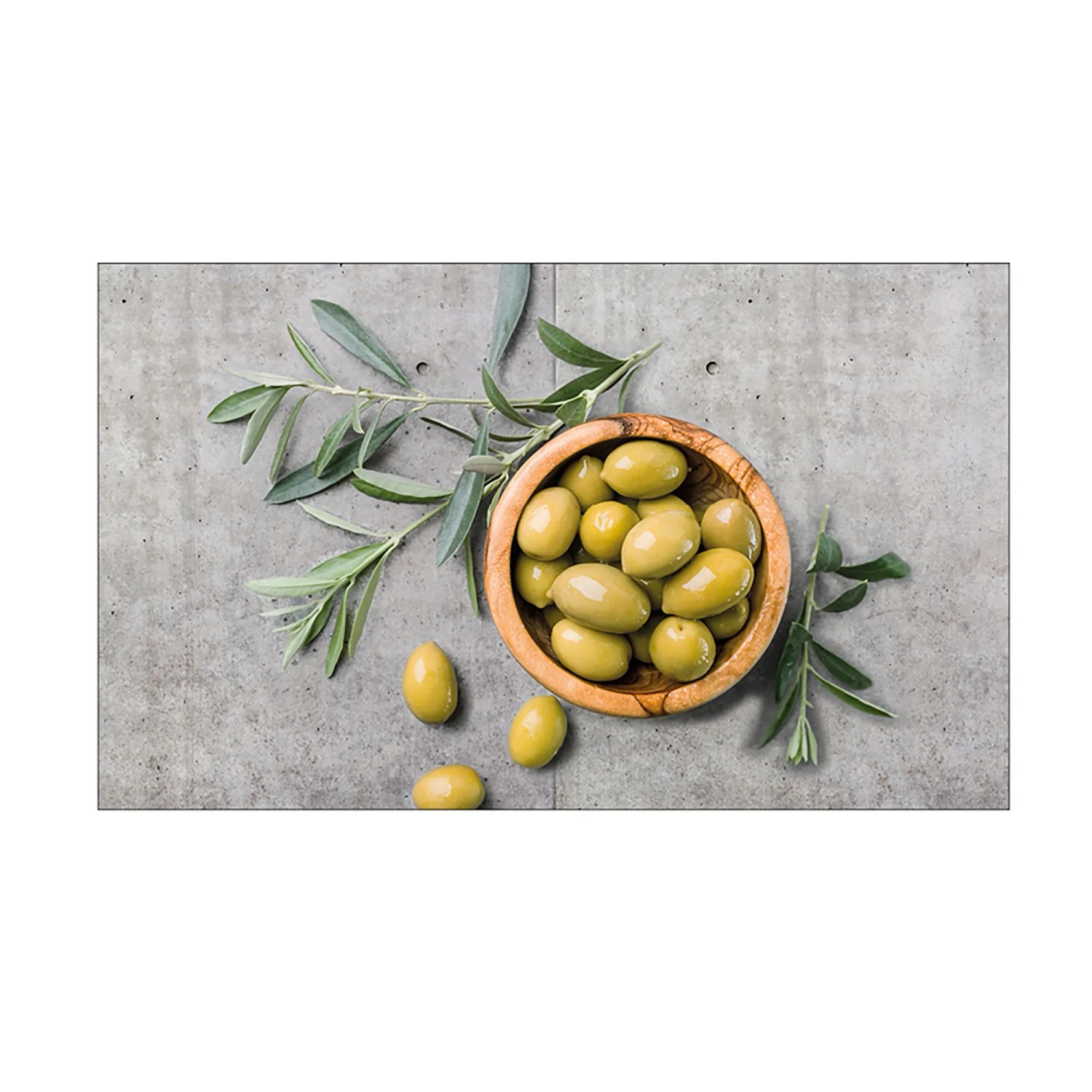 MySpotti Küchenrückwand Profix Cucina Olive concrete 100 x 60 cm Grau-Grün