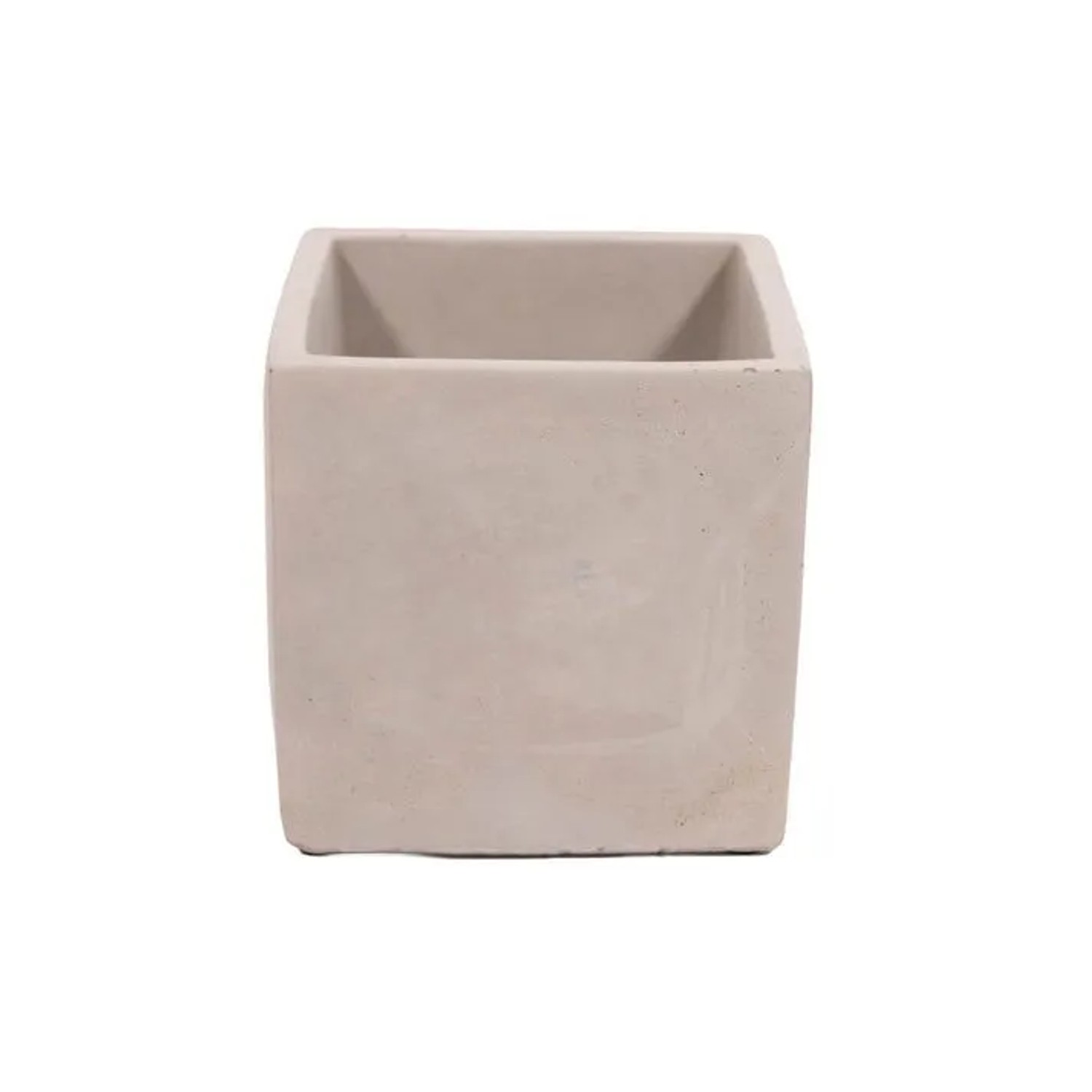 Schweng Blumentopf Aus Zement Natural Color Eckig Für Den Außenbereich 10 x 10 x 10cm