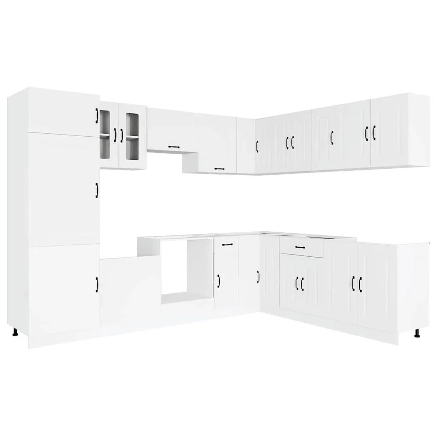vidaXL 14 Tlg Küchenschrank-Set Kalmar Weiß Holzwerkstoff 3314971