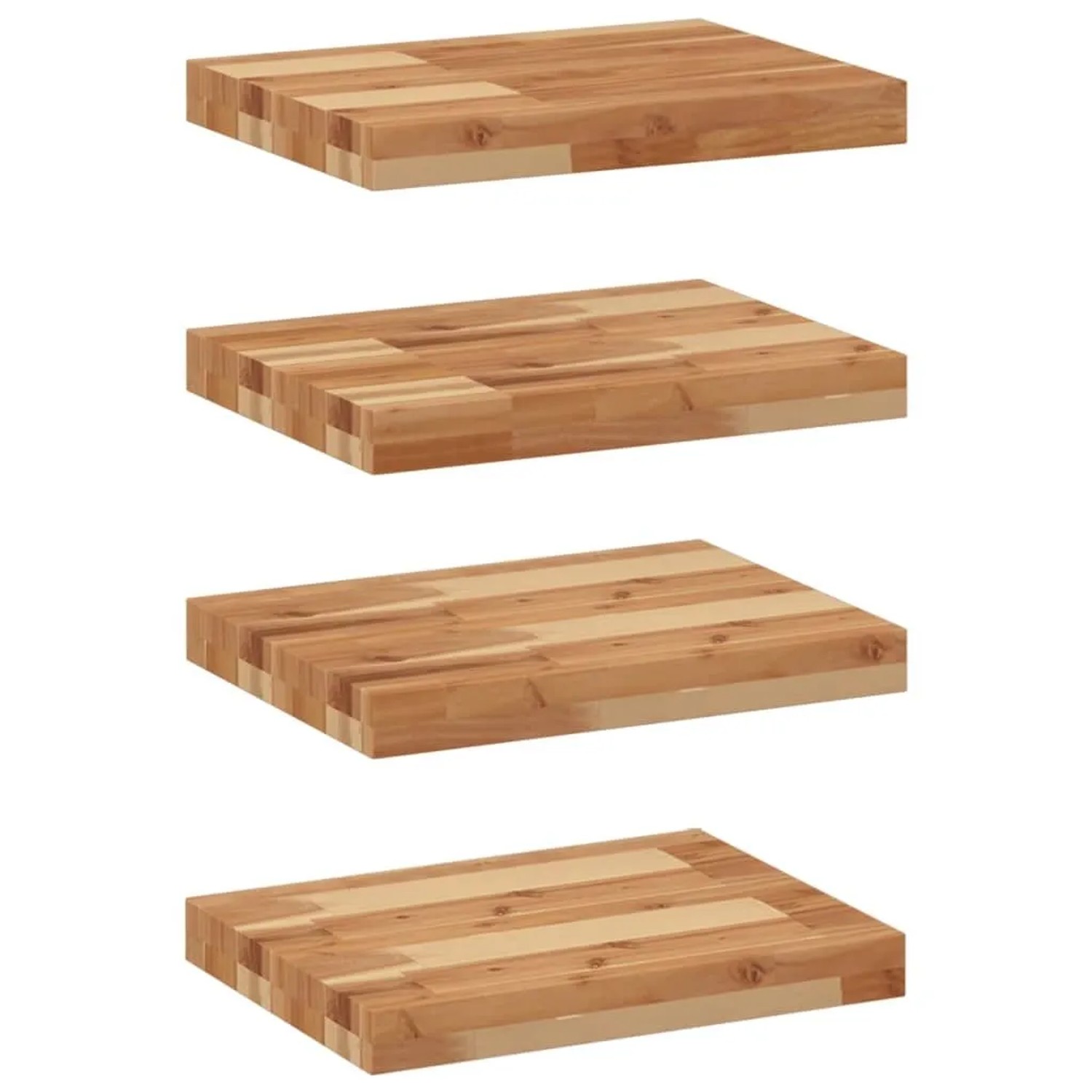 vidaXL Schweberegale 4 Stk 60x30x4 cm Massivholz Akazie Ölbehandelt 3279610
