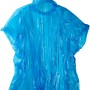Blaues LUX Regencape aus Kunststoff, wasserabweisend und mit Kapuze.