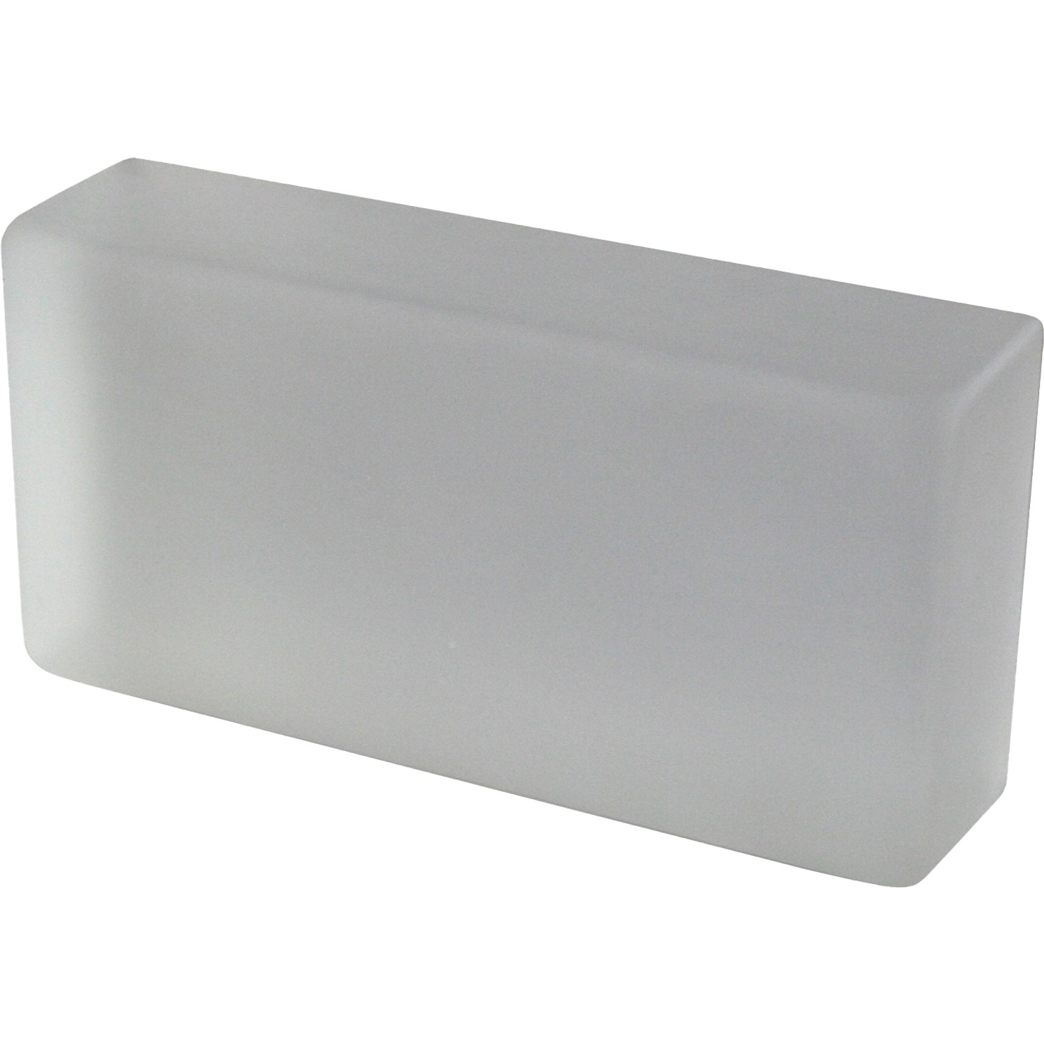 Fuchs Glasstein Crystal Collection satiniert 20 cm x 10 cm x 5 cm Weiß