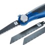 LUX Handsäbelsäge 150 mm mit blauem Griff und drei Sägeblättern (7, 18, 24 TPI).