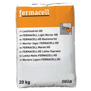 Sack Fermacell Leichtmörtel HD, 20 kg, mineralischer, wasserabweisender Mörtel für Bau- & Fliesenlegerplatten.