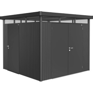 Biohort Zusatztür HighLine, dunkelgrau-metallic, für Gartenhaus-Zubehör, 80x35x185,5 cm.