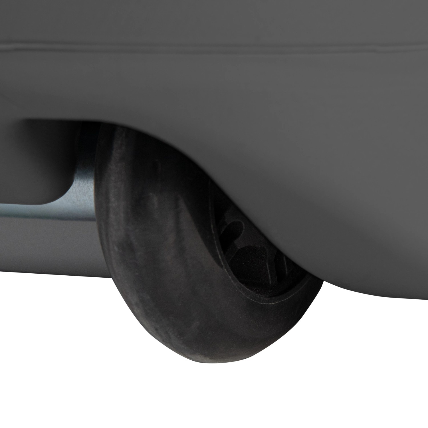 Detailaufnahme: Rolle des anthrazitfarbenen Doppler Füllsockel Active Fill-It 3-in-1 Schirmständers.