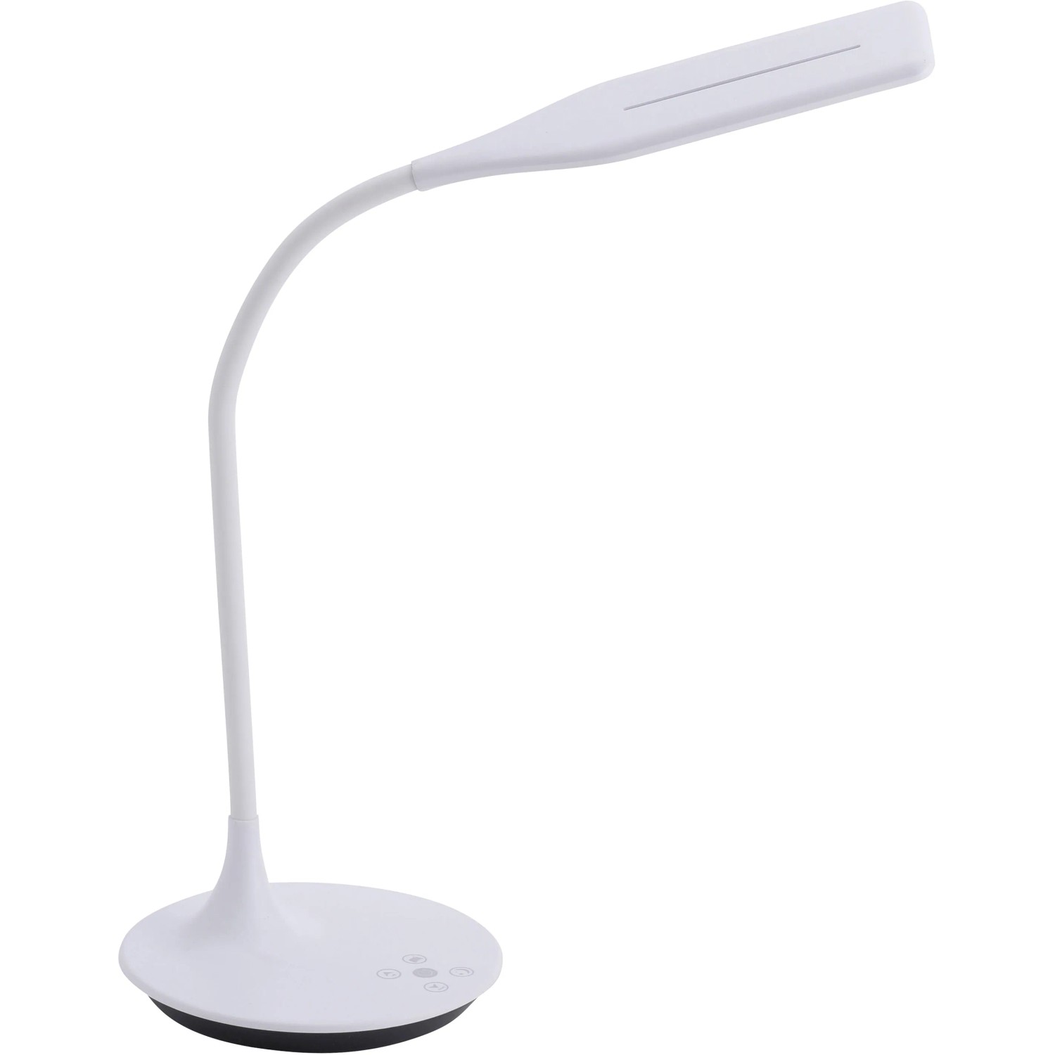 Weiße Just Light Tischleuchte Rafael, höhenverstellbar (30-67cm) mit Touchdimmer.