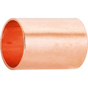Löt-Muffe, Ø 15 mm, aus Kupfer, zur Verbindung von Kupferrohren, 10 Stück