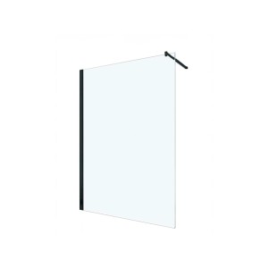 Glaszentrum Hagen Walk-In Dusche, 70x200cm, Klarglas mit schwarzem Rahmen.
