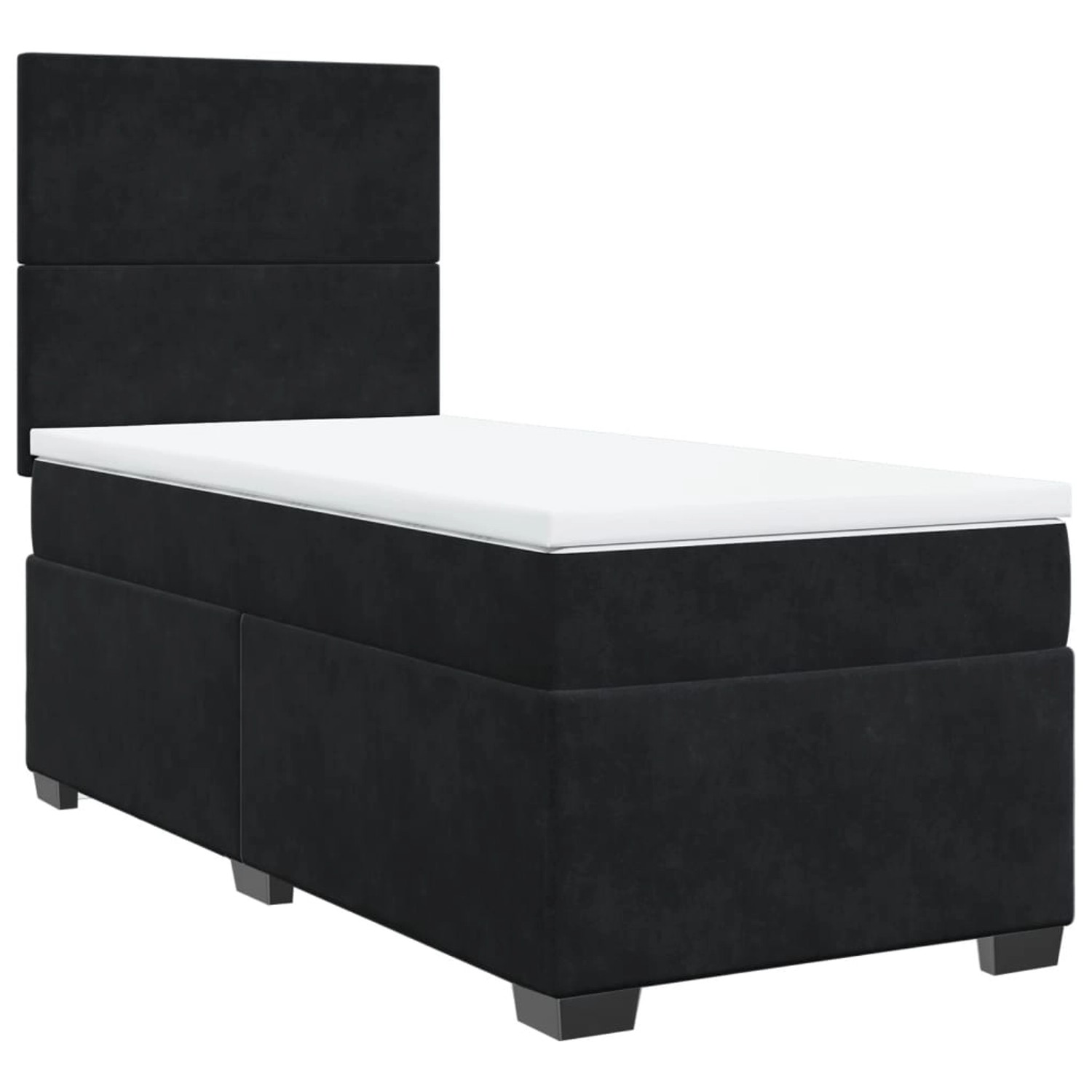 vidaXL Boxspringbett mit Matratze Schwarz 80x200 cm Samt2099301 günstig online kaufen