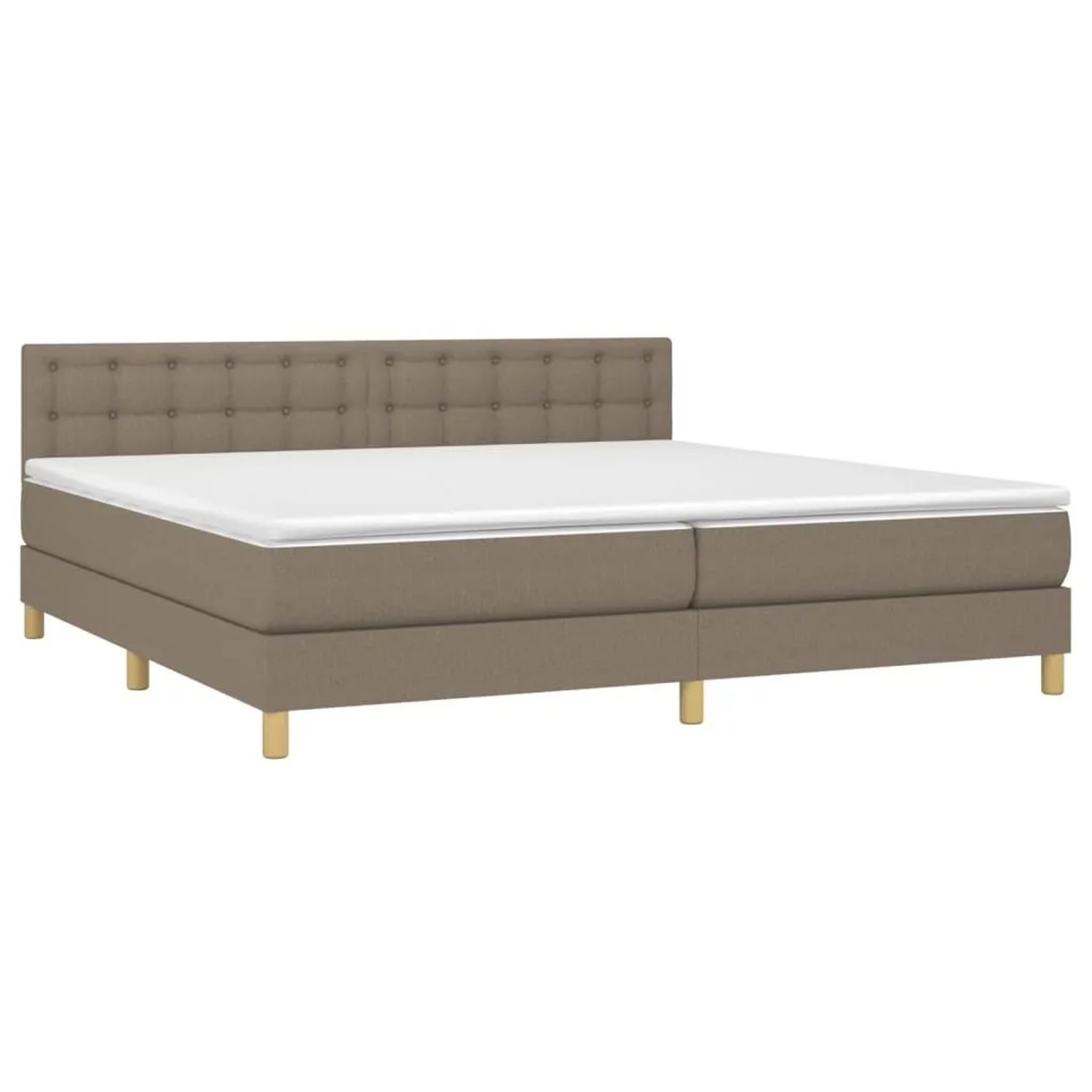 vidaXL Boxspringbett mit Matratze & LED Taupe 200x200 cm Stoff 3134065 günstig online kaufen
