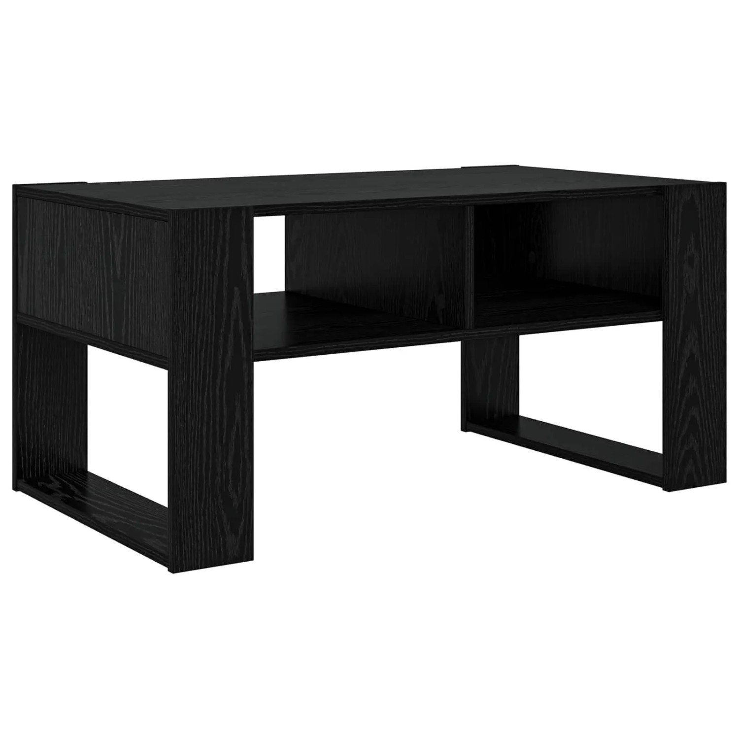 vidaXL Couchtisch Schwarz Eichen-Optik 92 x 53 x 45 cm Holzwerkstoff 800009 günstig online kaufen